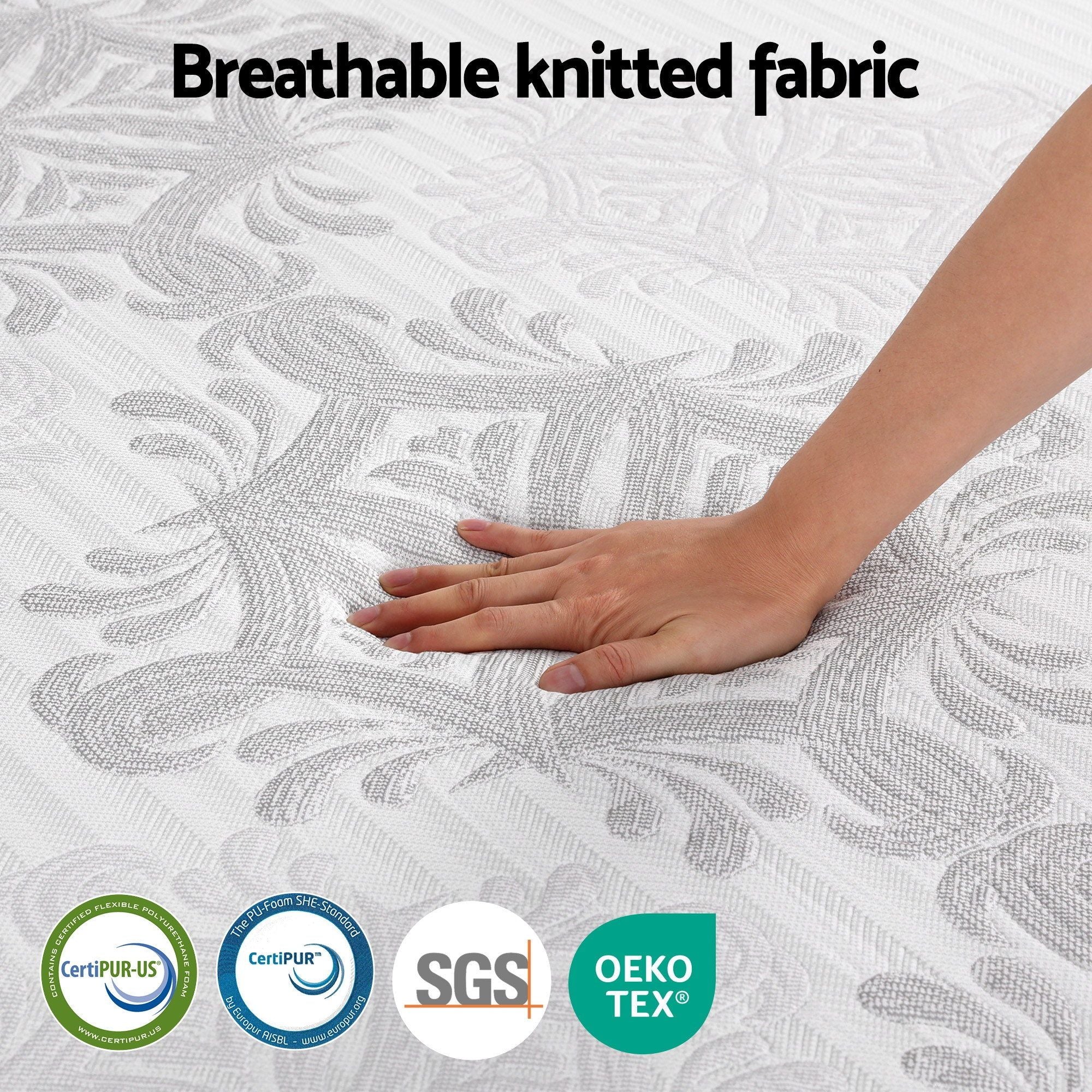 Giselle Bedding Queen Mattress 37cm 4in1 Adjustable Firmness Cooling Memory Foam