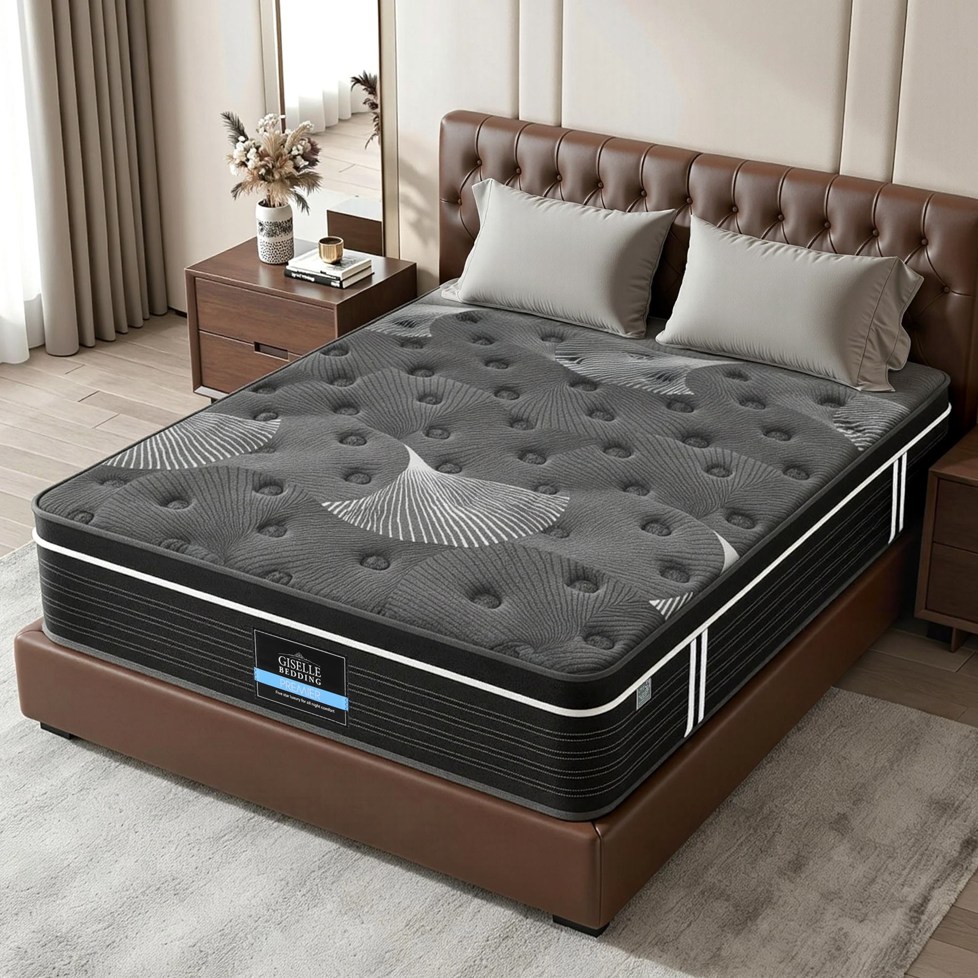 Giselle Bedding 35cm Graphene Memory Foam Medium Firm Euro Top Mattresses King
