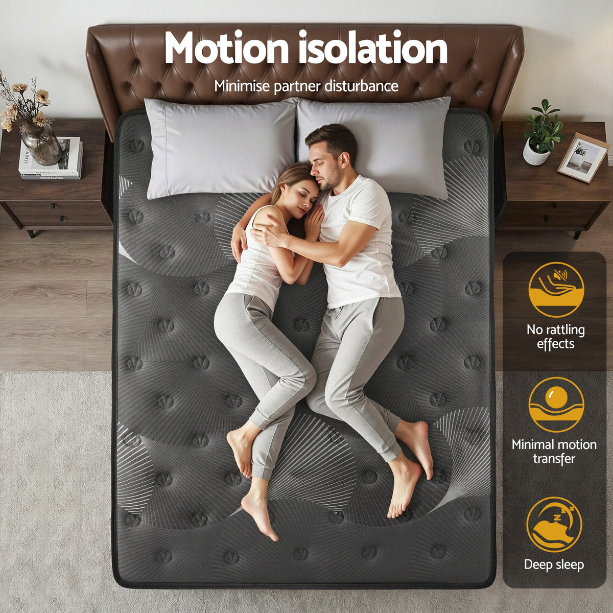 Giselle Bedding 35cm Graphene Memory Foam Medium Firm Euro Top Mattresses Queen