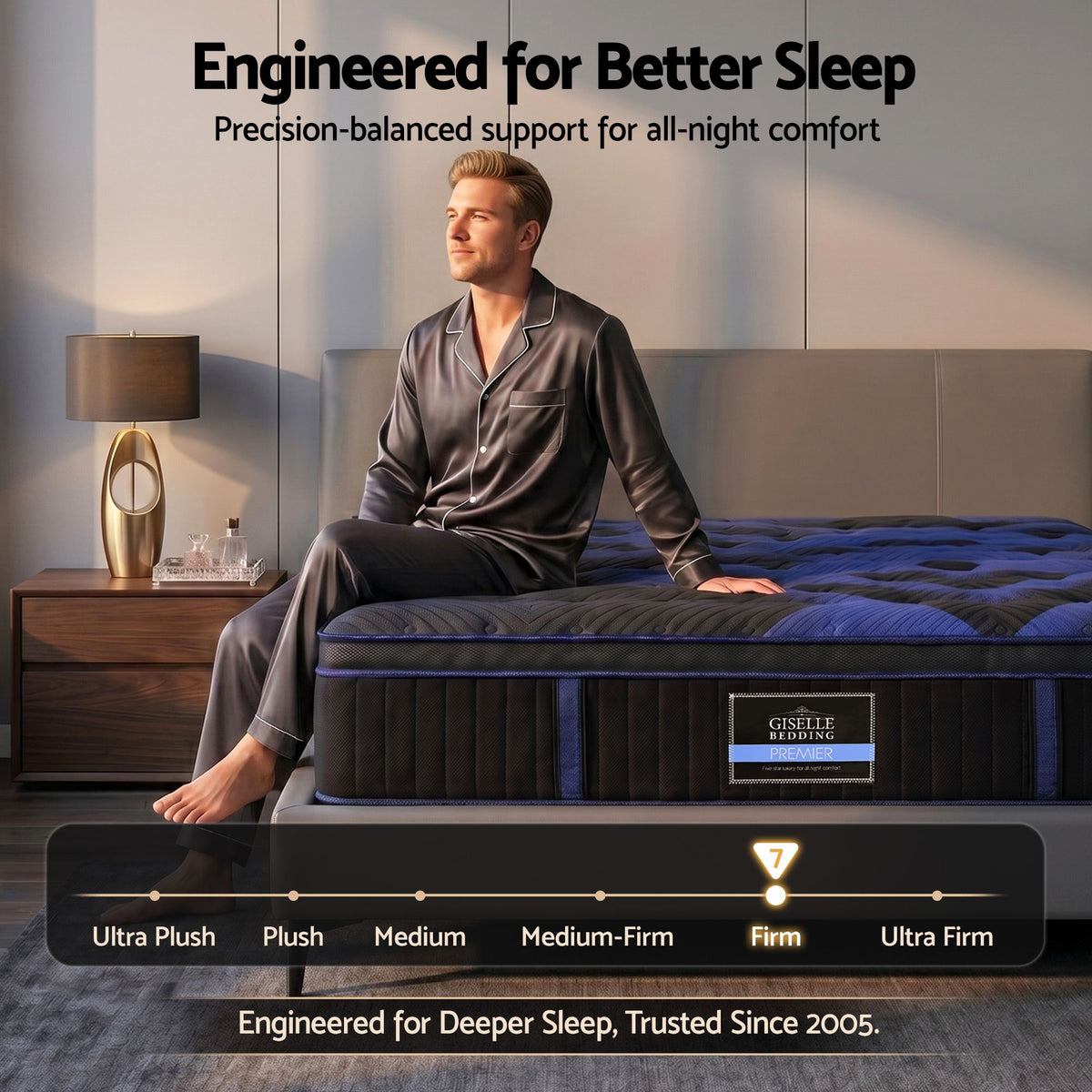 Giselle 34cm Double Hybrid Mattress with Cooling Gel Memory Foam