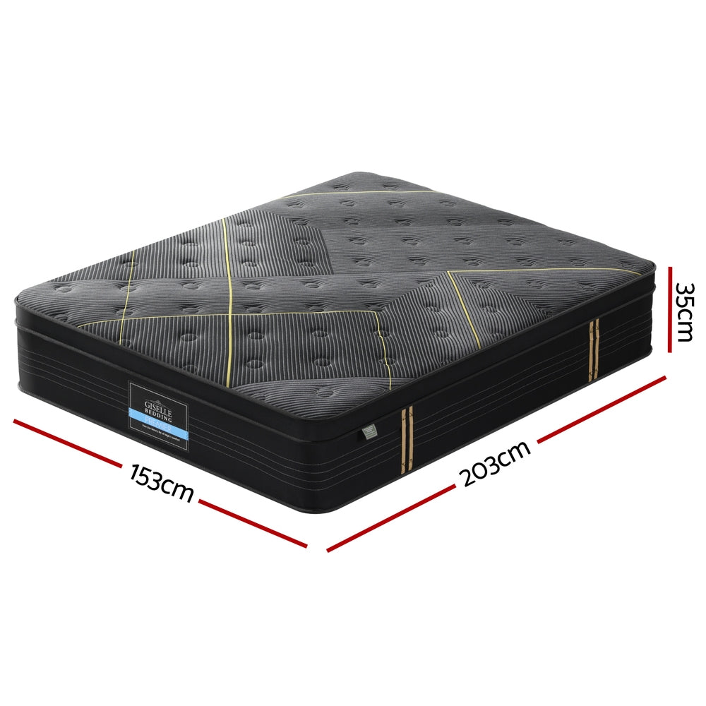 Giselle Mattress Queen Bed Bamboo Pocket Firm Foam - 35cm