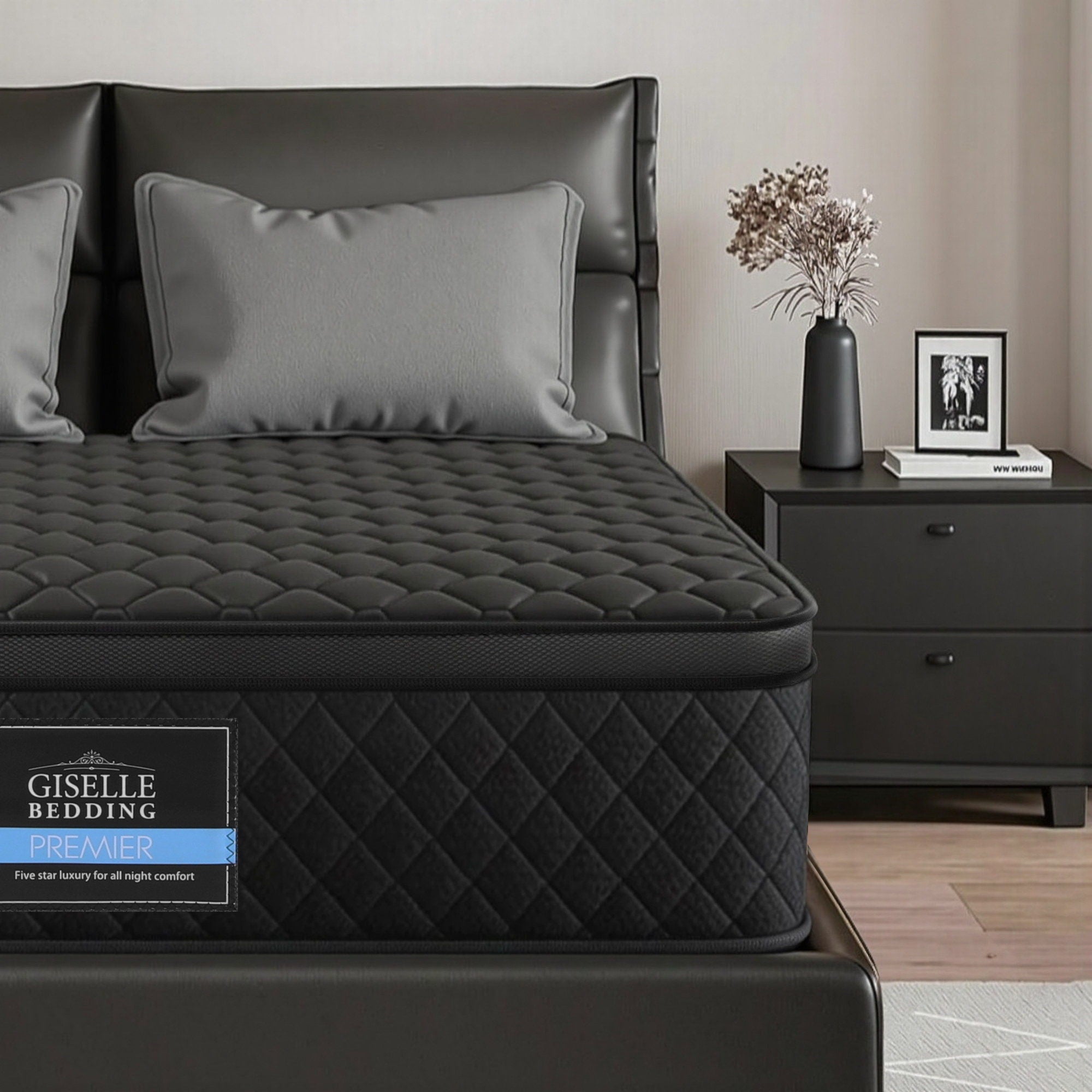 Giselle Bedding Mattress 34cm 5-Zone Pocket Spring Egg-crate Memory Foam Double