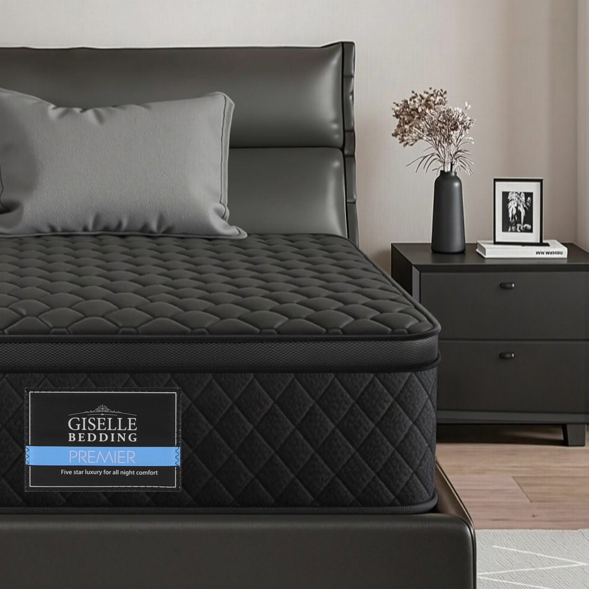 Giselle Bedding Mattress 34cm 5-Zone Pocket Spring Egg-crate Memory Foam Single