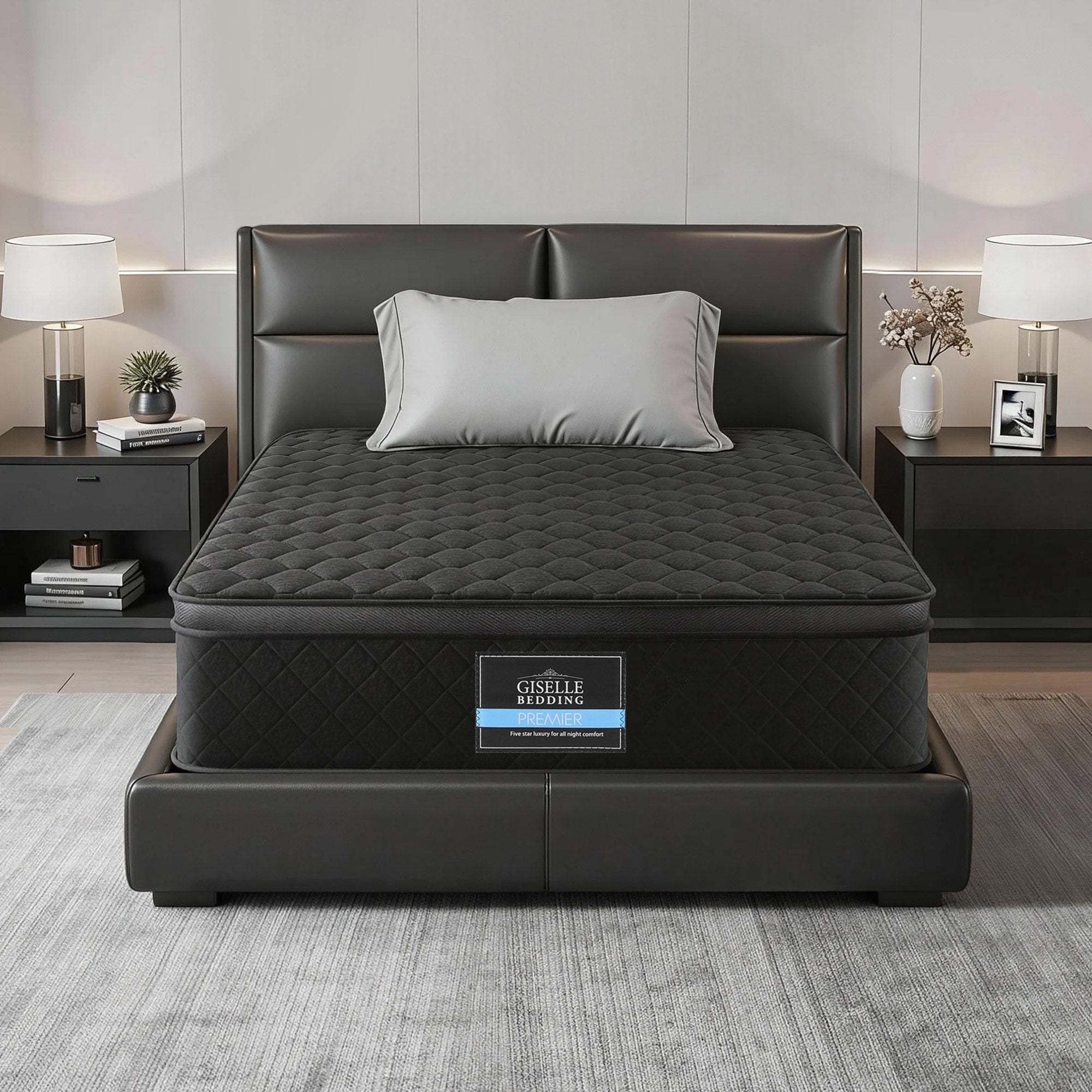 Giselle Bedding Mattress 34cm 5-Zone Pocket Spring Egg-crate Memory Foam Single