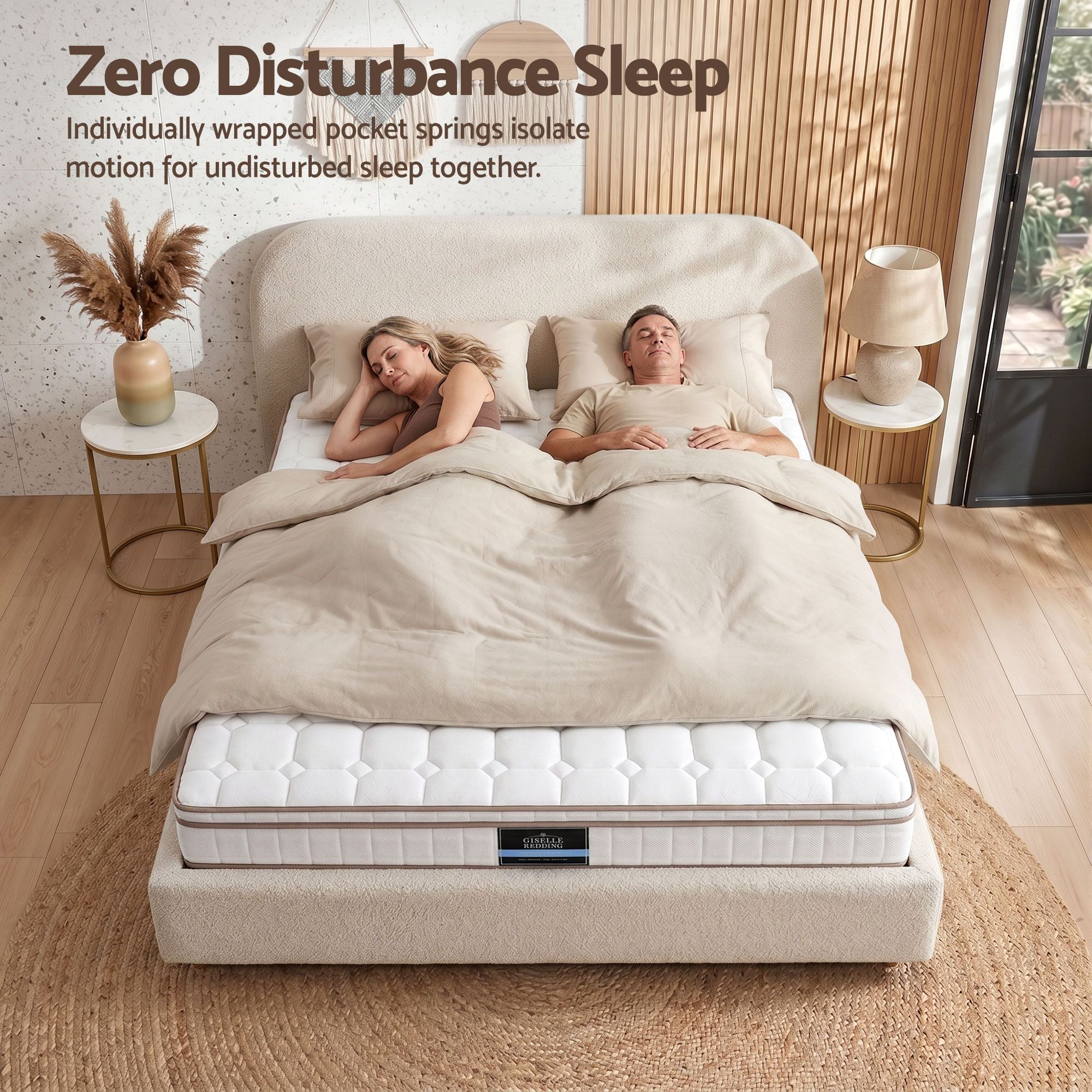 Giselle 20cm Firm Double Mattress Pocket Spring for Bedroom or Guest Room