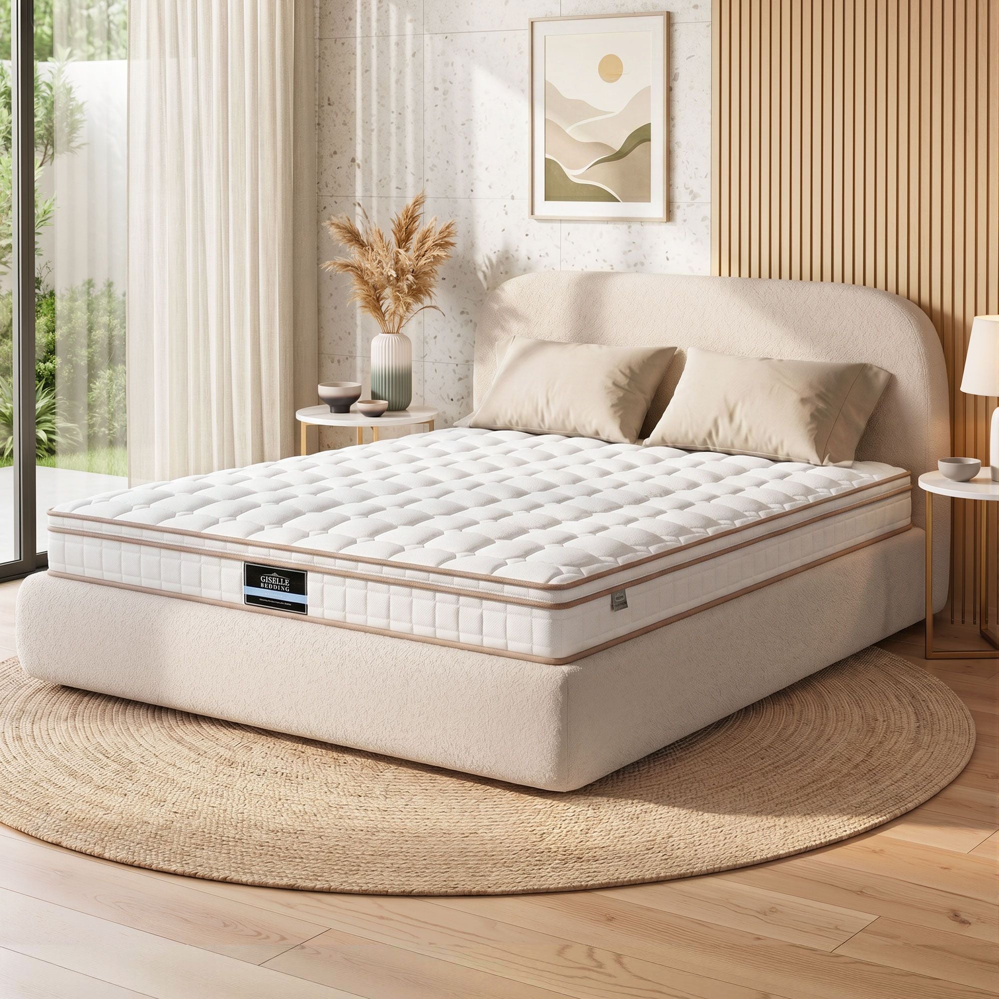 Giselle 20cm Firm Queen Mattress Pocket Spring for Bedroom or Guest Room