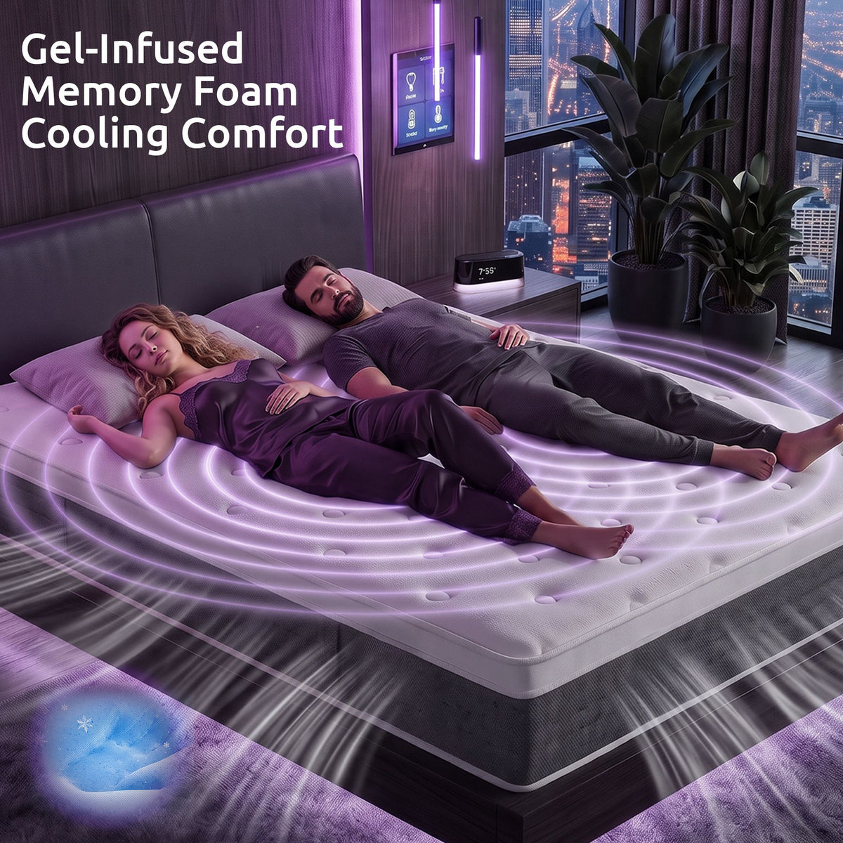Levitex Queen Mattress Lumbar Support 5-Zone Pocket Spring Gel Memory Foam