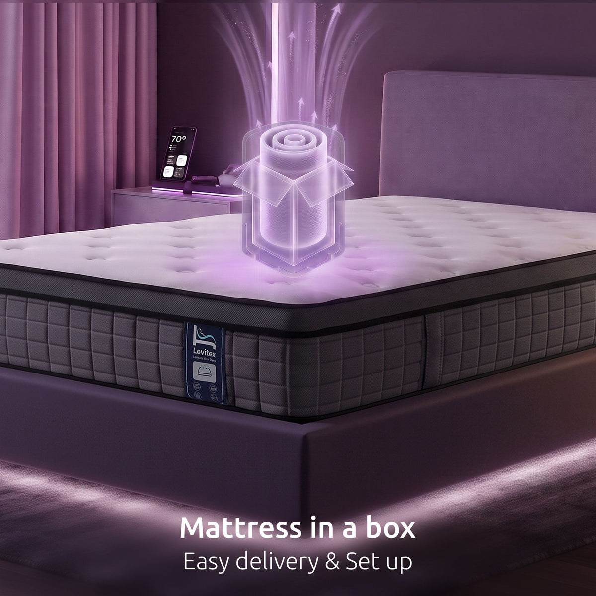 Levitex King Single Mattress 30cm 5-Zone Pocket Spring Edge Support Firm