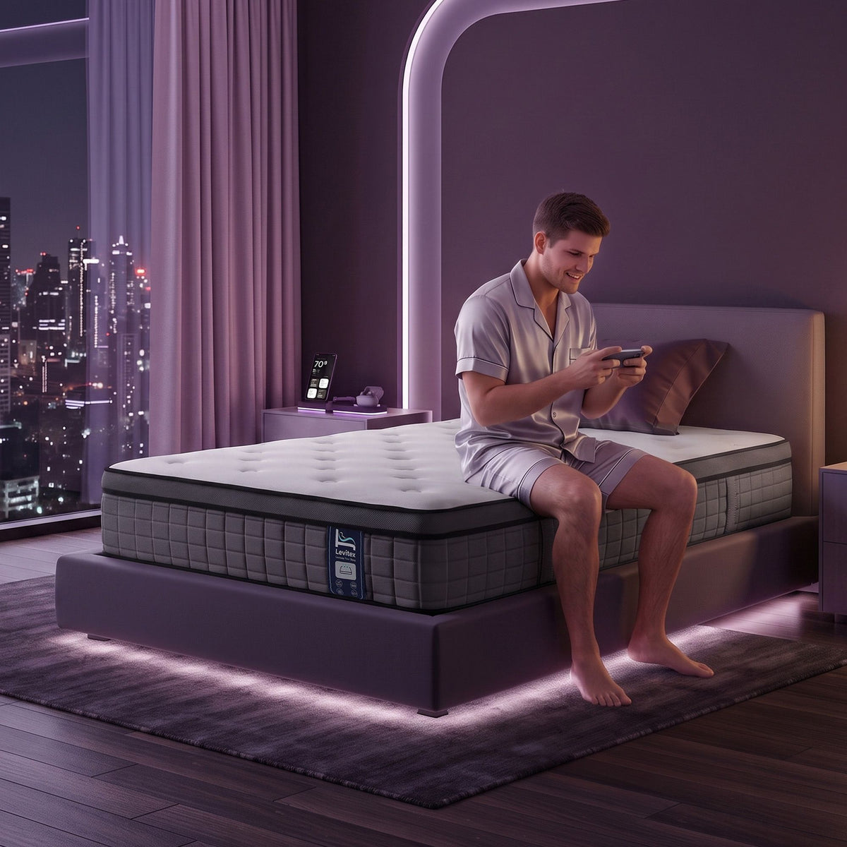 Levitex King Single Mattress 30cm 5-Zone Pocket Spring Edge Support Firm