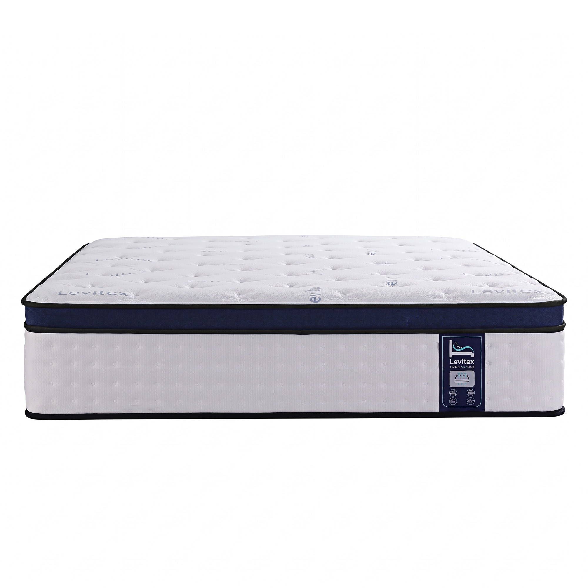 Levitex King Mattress 35cm Gel Memory Foam 7-Zone Pocket Spring Cooling
