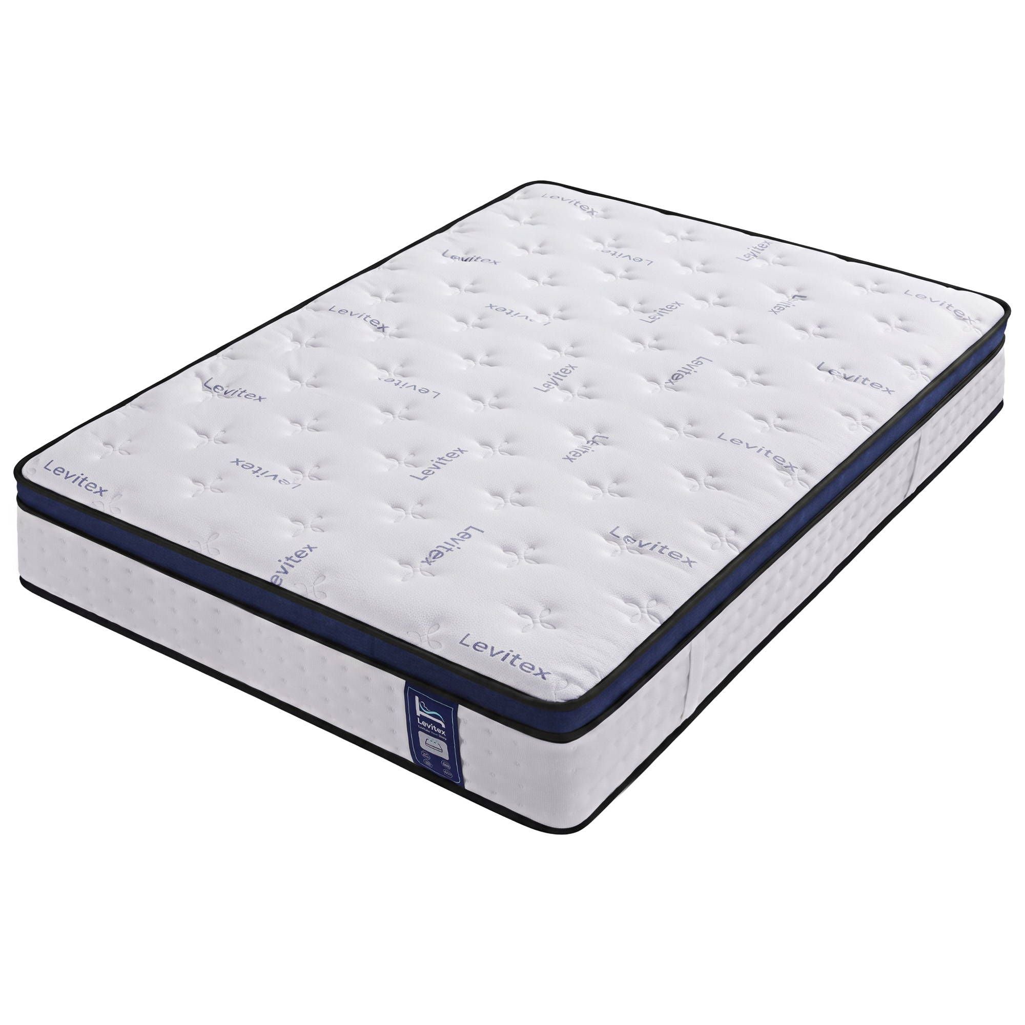 Levitex Queen Mattress 35cm Gel Memory Foam 7-Zone Pocket Spring Cooling