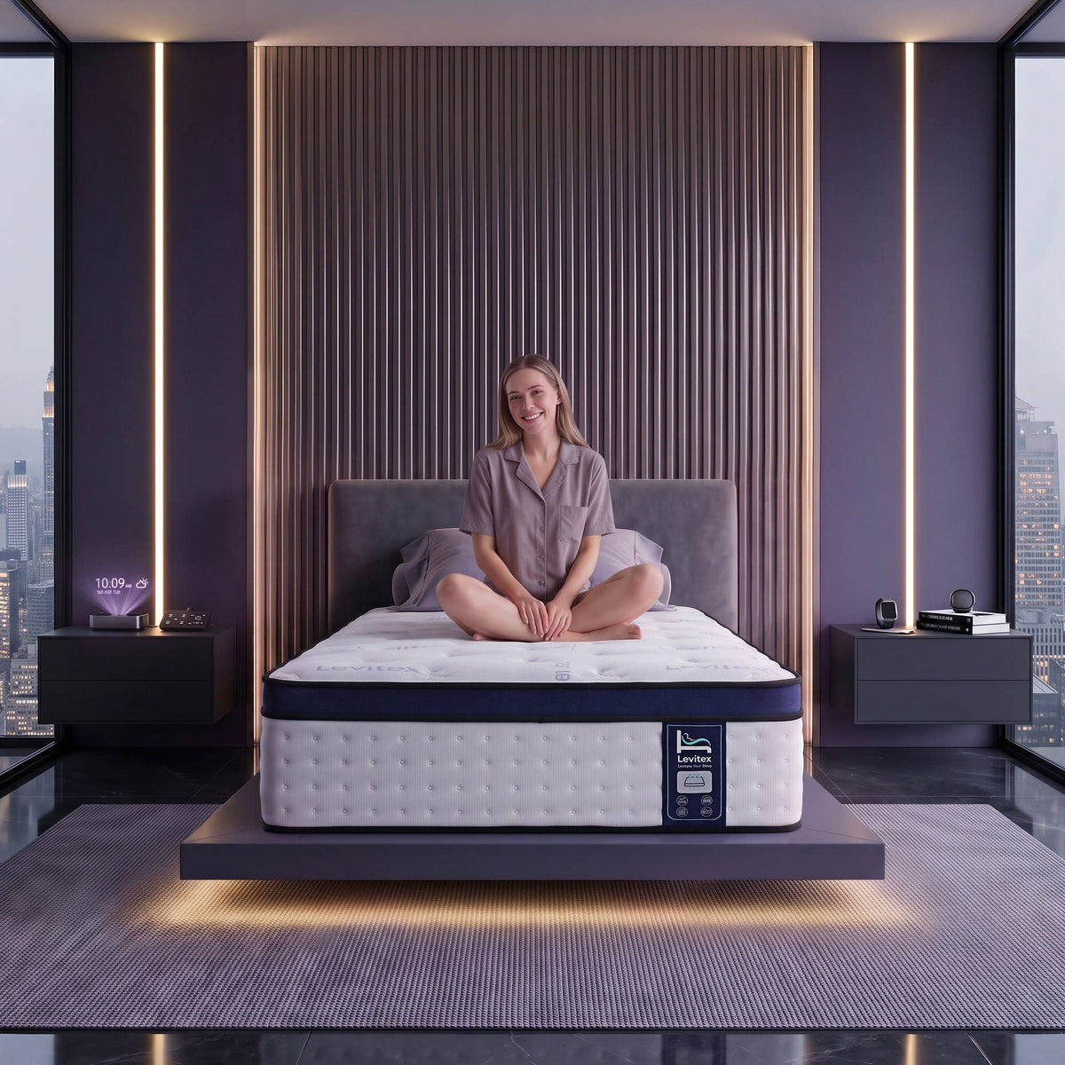 Levitex Single Mattress 35cm Gel Memory Foam 7-Zone Pocket Spring Cooling