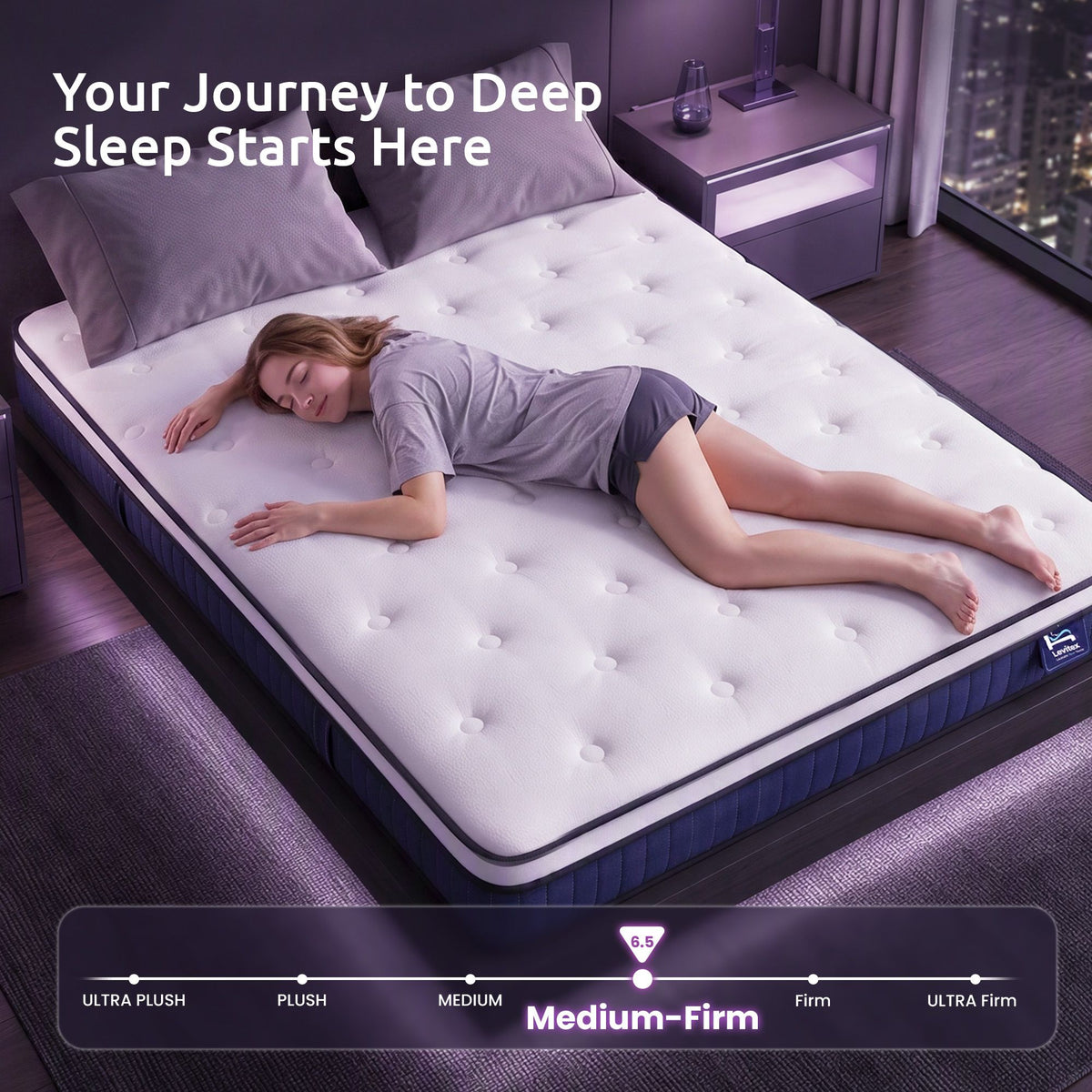 Levitex Queen Mattress 23cm Pocket Spring Cooling Gel Foam Medium Firm Bed