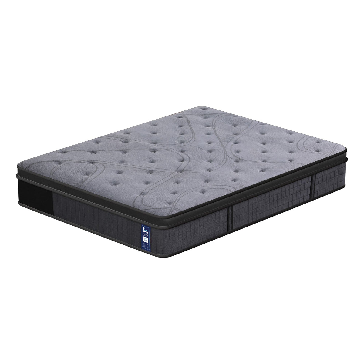 Levitex 33 cm Mattress 8.0 Extra Firm 7-Zone Pocket Spring Mattress with Dual-Row Edge Support & Breathable Knit Cover King