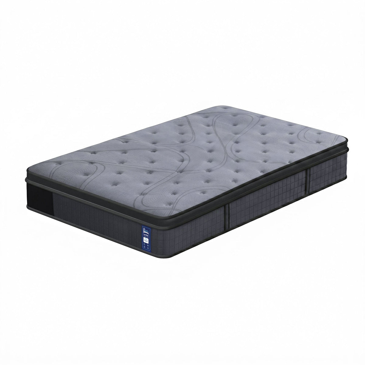 Levitex 33 cm Mattress 8.0 Extra Firm 7-Zone Pocket Spring Mattress with Dual-Row Edge Support & Breathable Knit Cover King Single