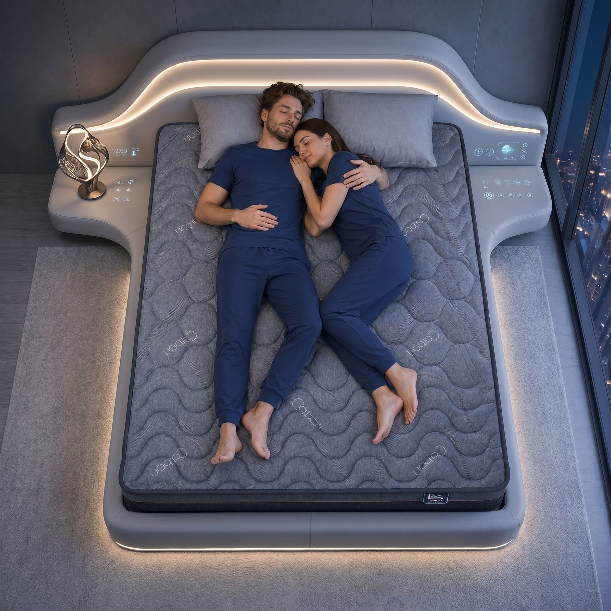 Levitex Hybrid Pocket Spring Mattress 25 cm Firm Double with 4 cm Egg Crate Foam
