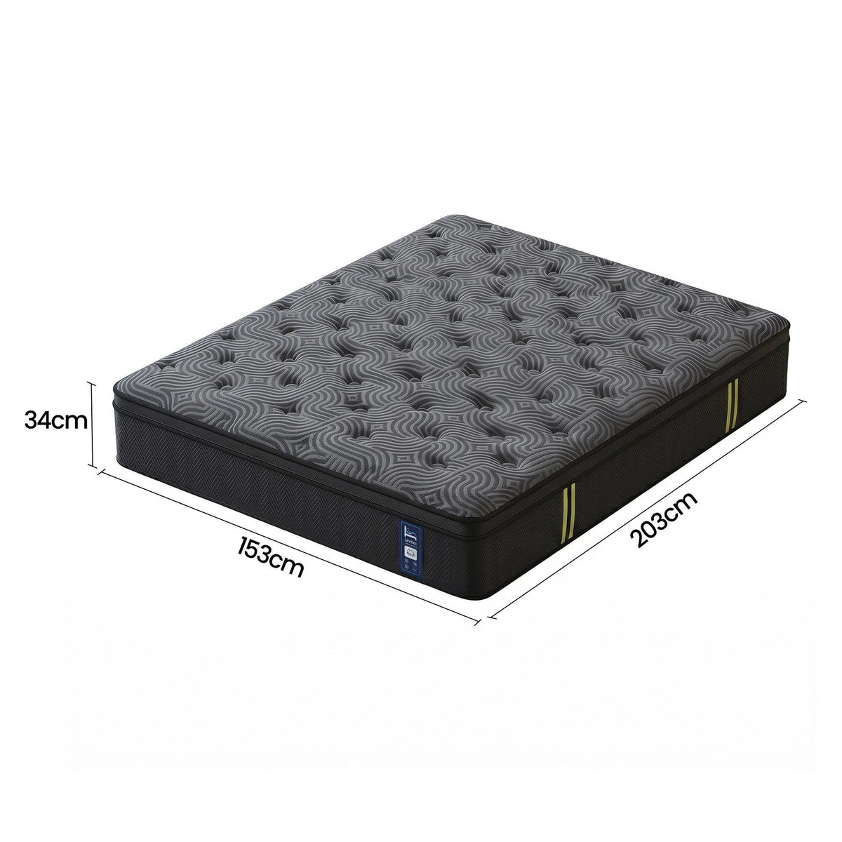 Levitex 34cm Pocket Spring Gel Memory Foam Hybrid Mattress Back Pain Queen
