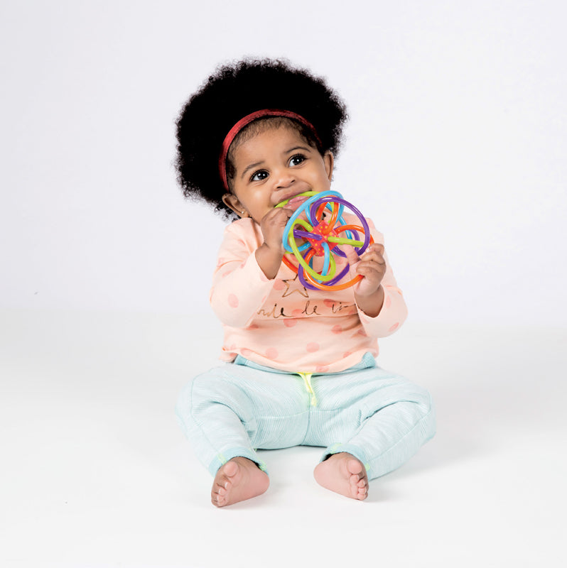 Manhattan Winkel Teething Rattle Soft Plastic Loops Baby Sensory Toy Newborn Safe