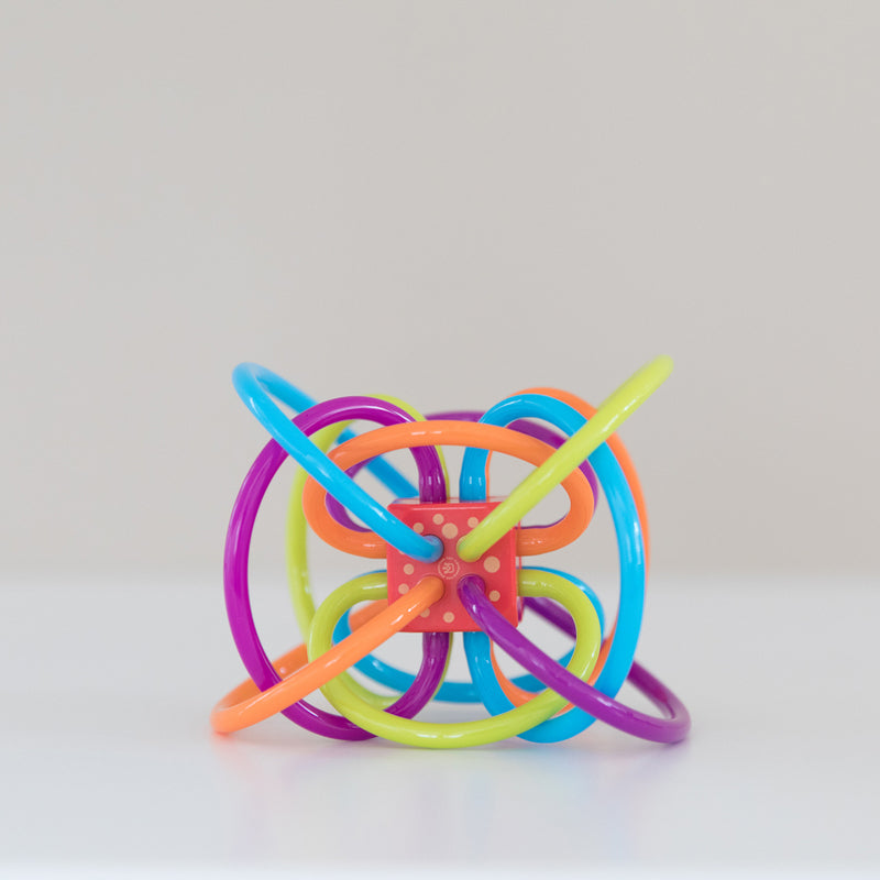 Manhattan Winkel Teething Rattle Soft Plastic Loops Baby Sensory Toy Newborn Safe