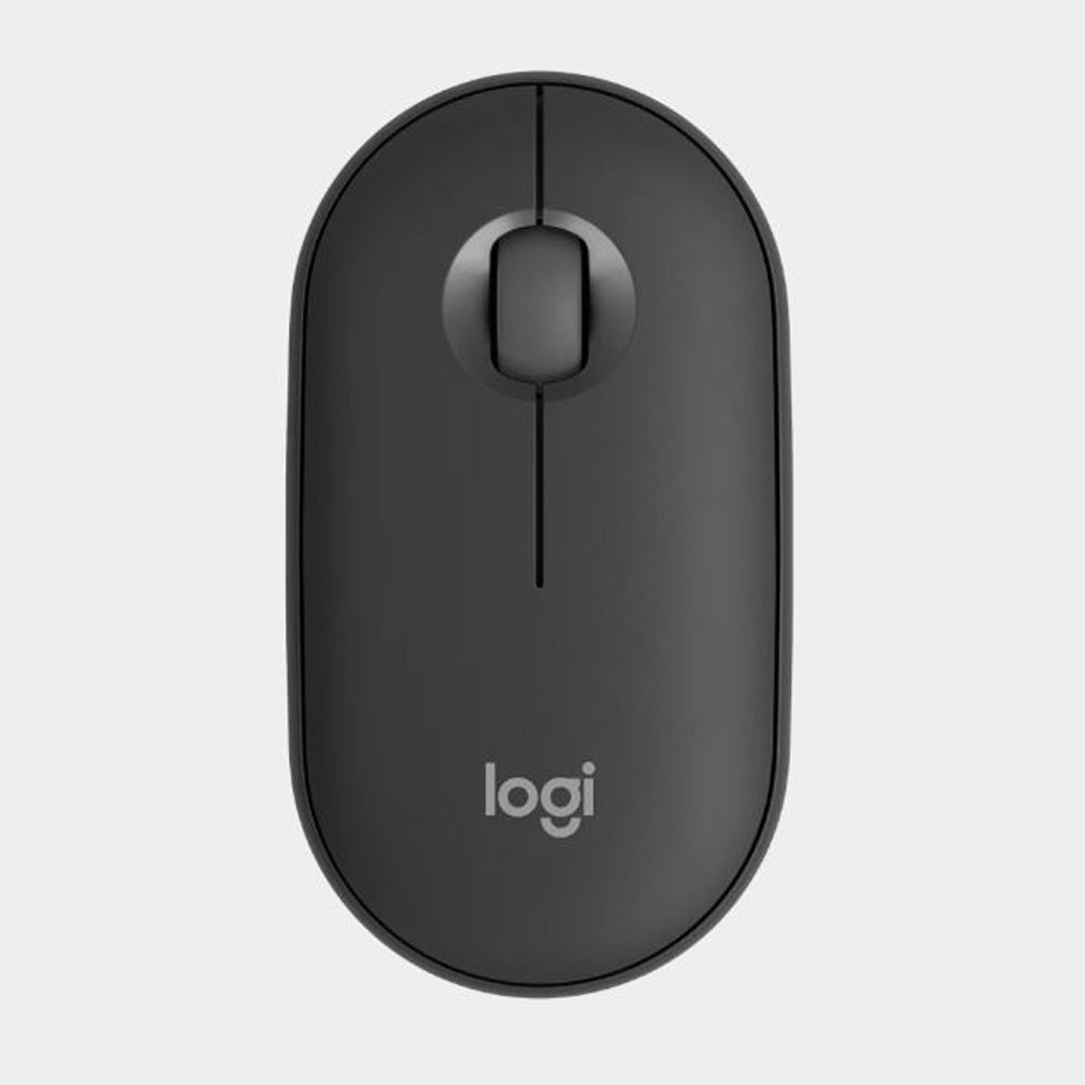 Logitech Pebble M350S Wireless Optical Mouse Bluetooth Low Energy Silent Clicks Multi-Device 1000 dpi Slim Graphite