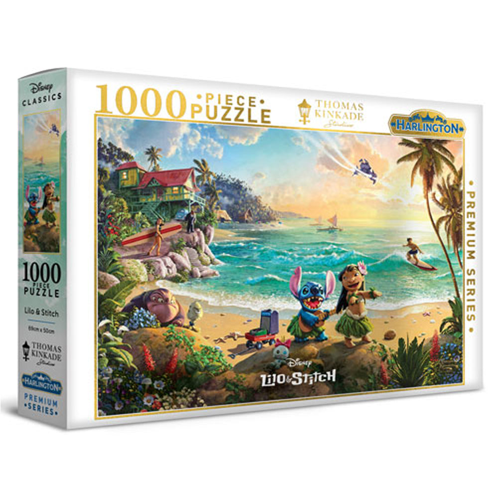 Harlington Thomas Kinkade Disney Lilo & Stitch 1000 Piece Premium Jigsaw Puzzle