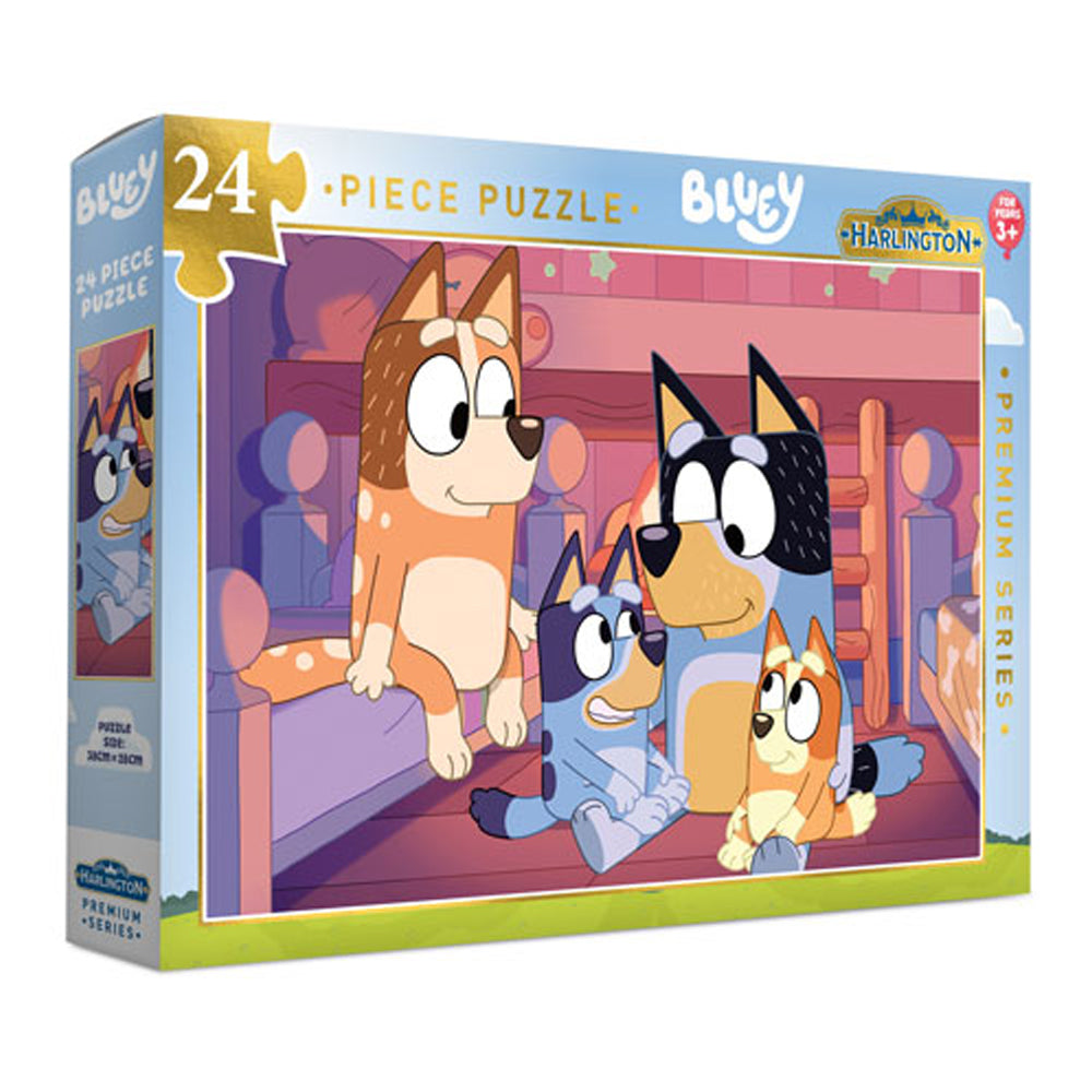 Bluey Harlington Premium 24 Piece Jigsaw Puzzle Bedtime Scene Kids 3+ Years