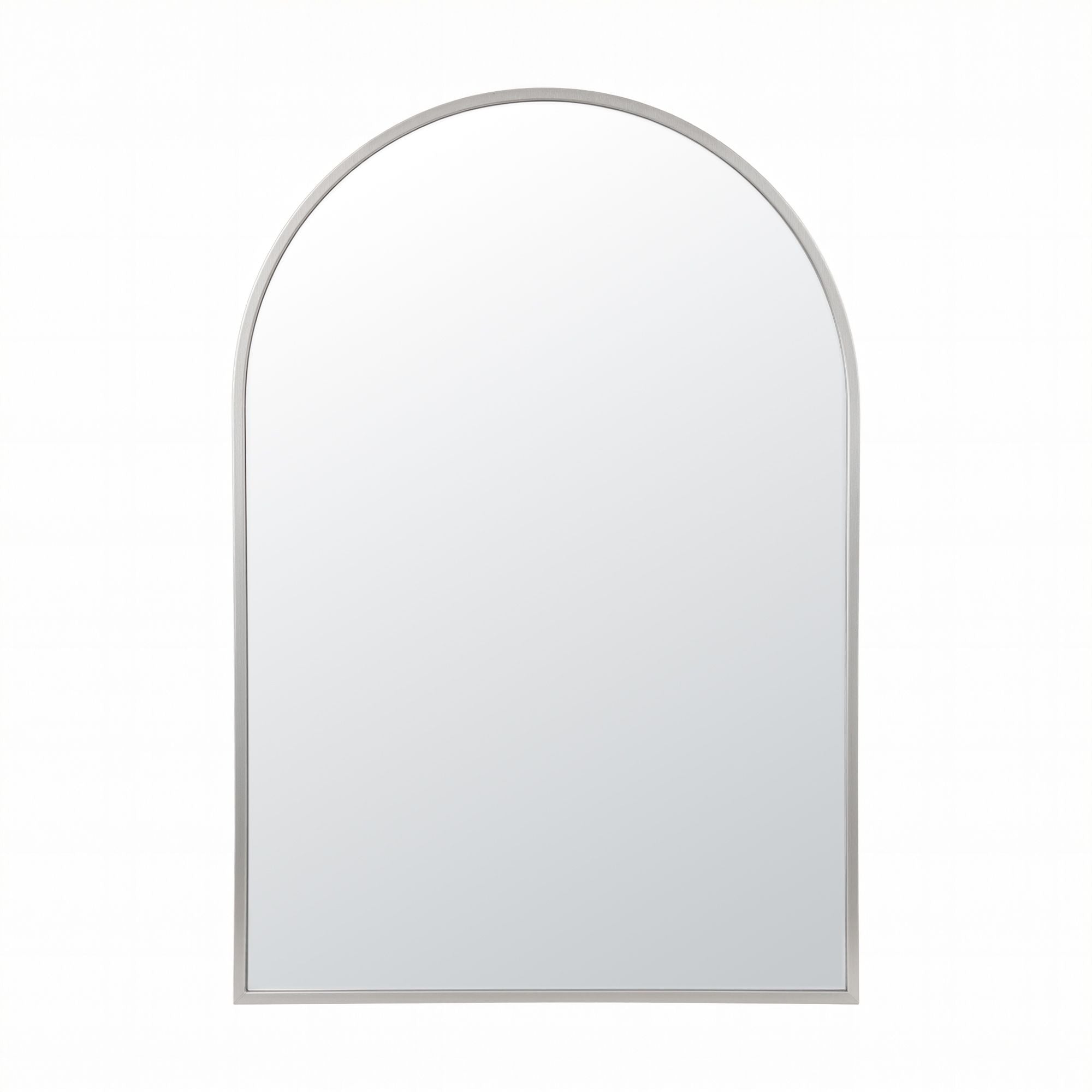 Embellir Arch Wall Mirror Decorative Silver Frame 61x41cm Bathroom Vanity Mirror