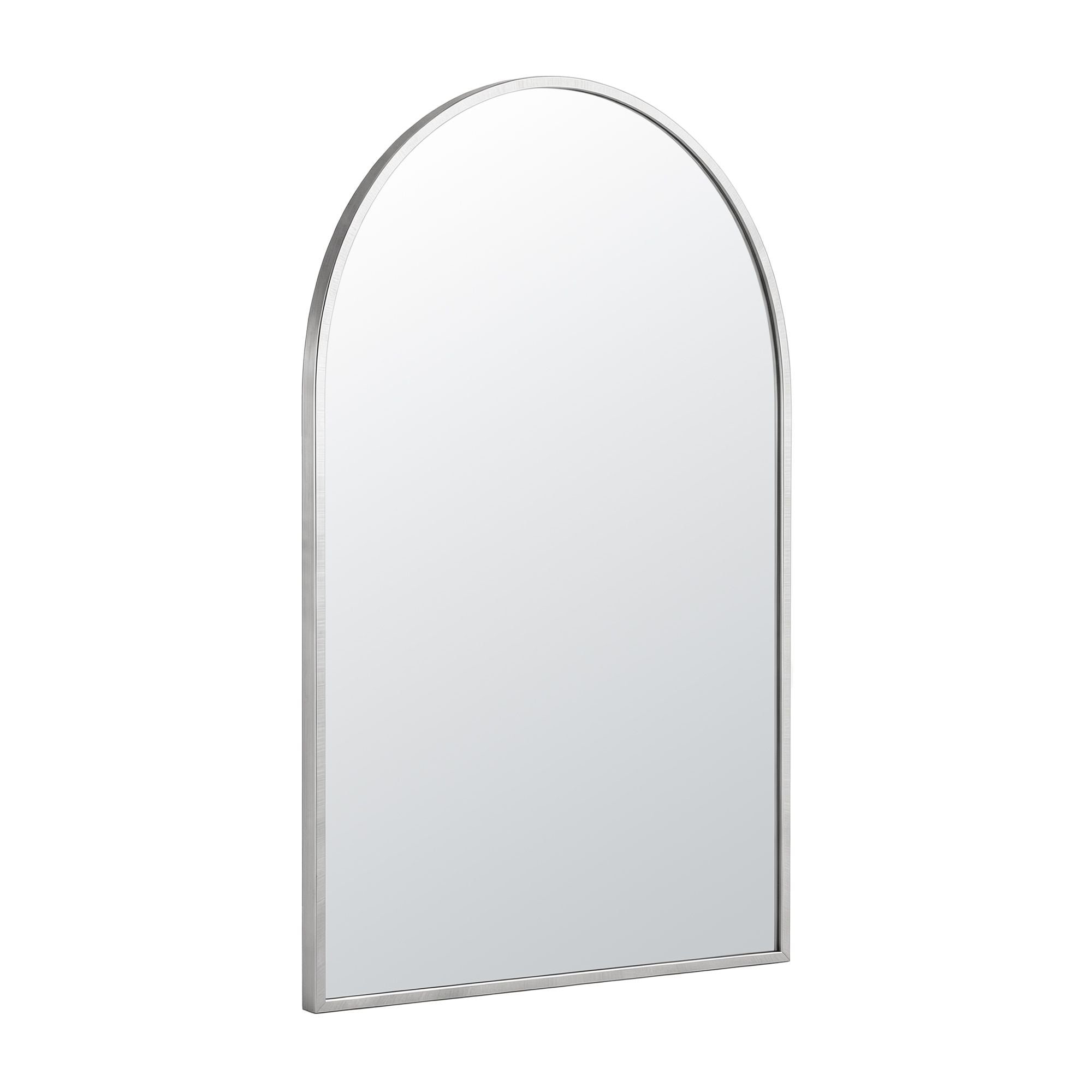 Embellir Arch Wall Mirror Decorative Silver Frame 61x41cm Bathroom Vanity Mirror