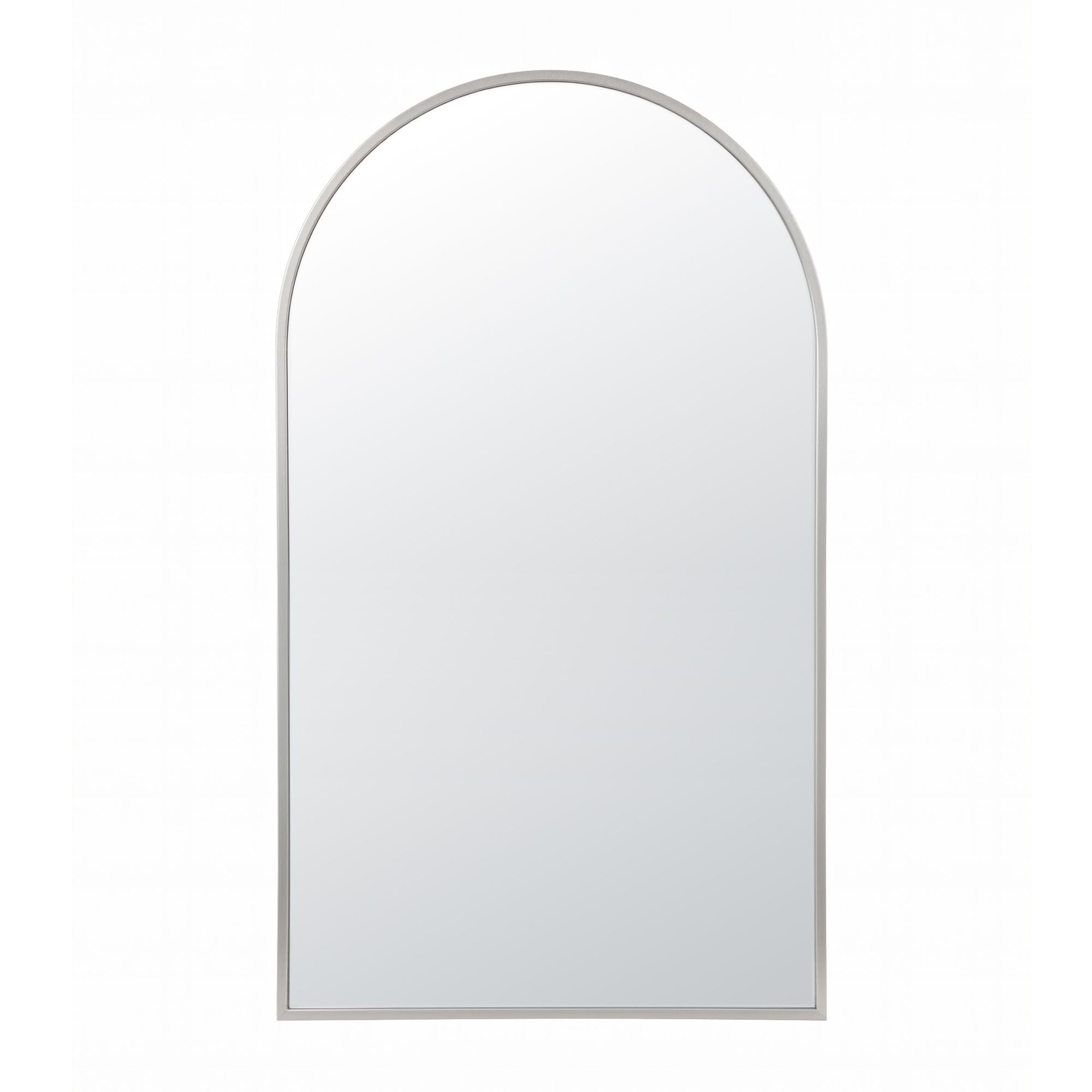Embellir Arch Wall Mirror Decorative Silver Frame 86x50cm Bathroom Vanity Mirror