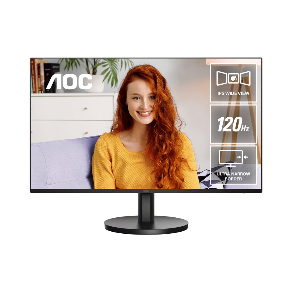 AOC 23.8 Inch IPS Office Monitor Full HD 120Hz 1ms Ultra Slim Flicker Free with Speakers HDMI VGA