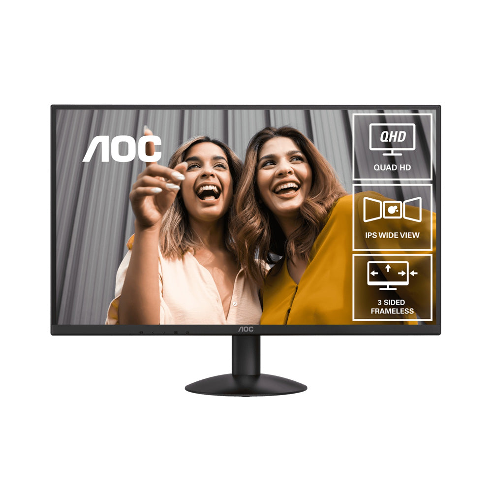 AOC 27 Inch IPS QHD Monitor Q27B30E 2560x1440 75Hz 4ms GtG 300 Nits HDMI 1.4 DisplayPort 1.4 100mm VESA