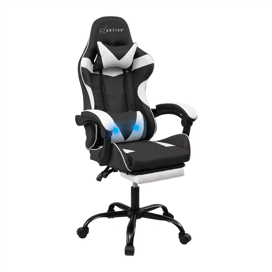 Artiss Ergonomic Gaming Office Chair with 2 Point Message Black
