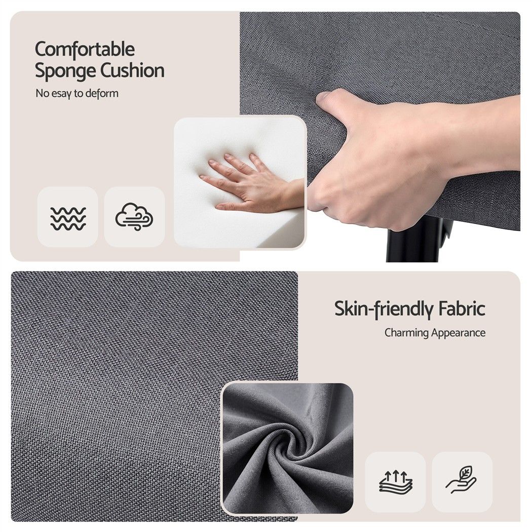 Artiss Gaming Office Chair Fabric Ergonomic 2 Point Massage Grey