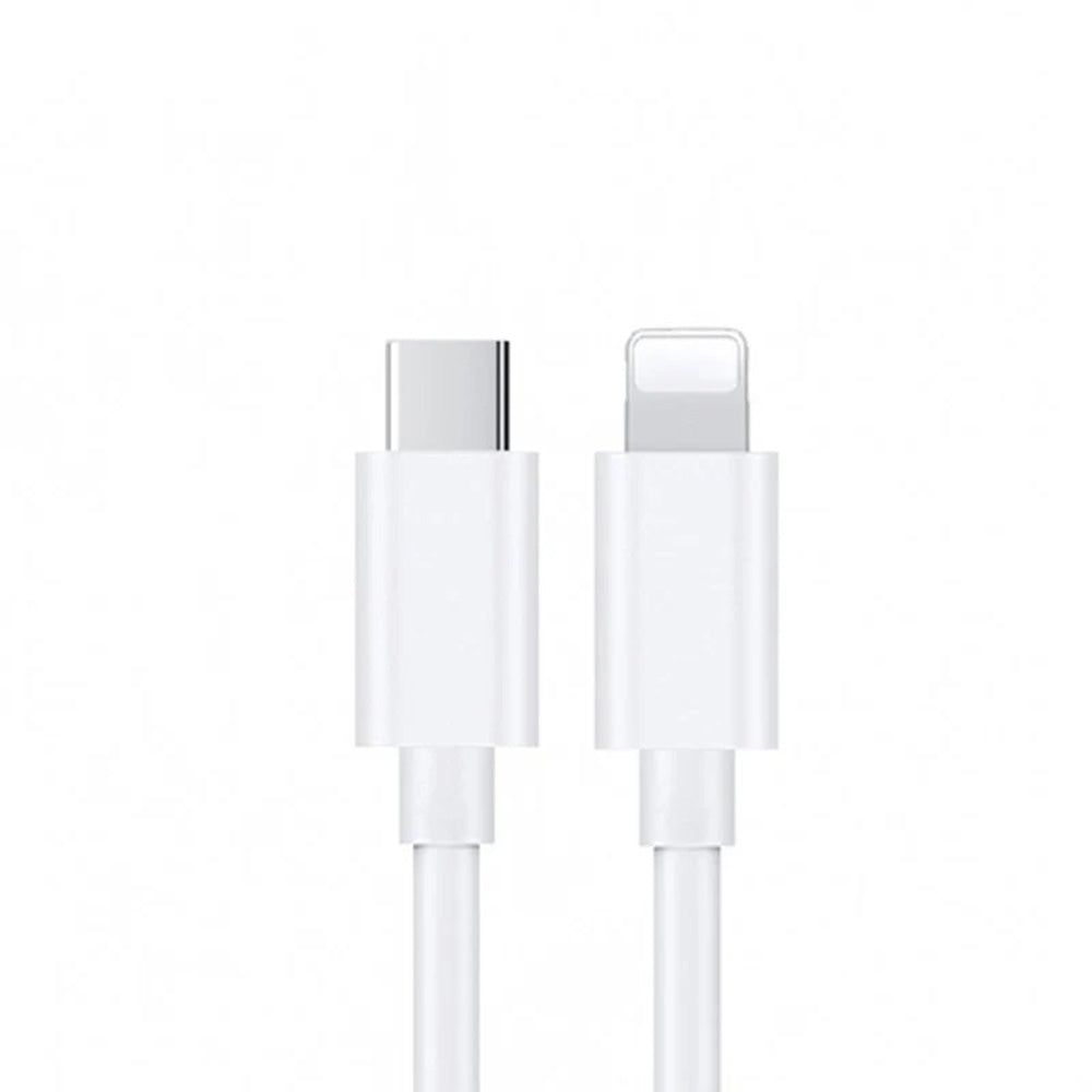 USP 1m Lightning to USB-C Fast Charge Cable White Supports 2.4A and 480Mbps Transfer Universal iOS Compatibility