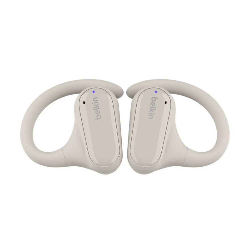 Belkin SoundForm ClearFit Open-Ear Wireless Earbuds White with Fast Charge, IPX5 and Bluetooth 5.3