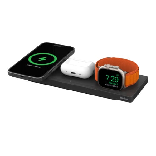 Belkin  3-in-1 MagSafe Wireless Charging Pad 15W iPhone Apple Watch AirPods Black
