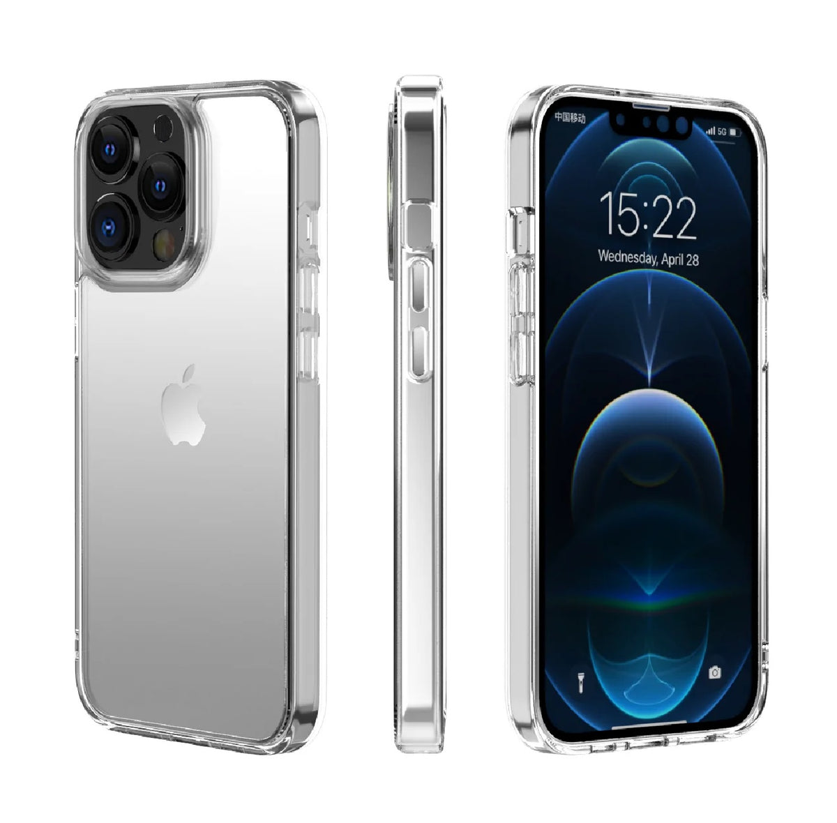 Phonix Clear Rock Shockproof Slim Case for Apple iPhone 13 Pro Max 6.7 inch