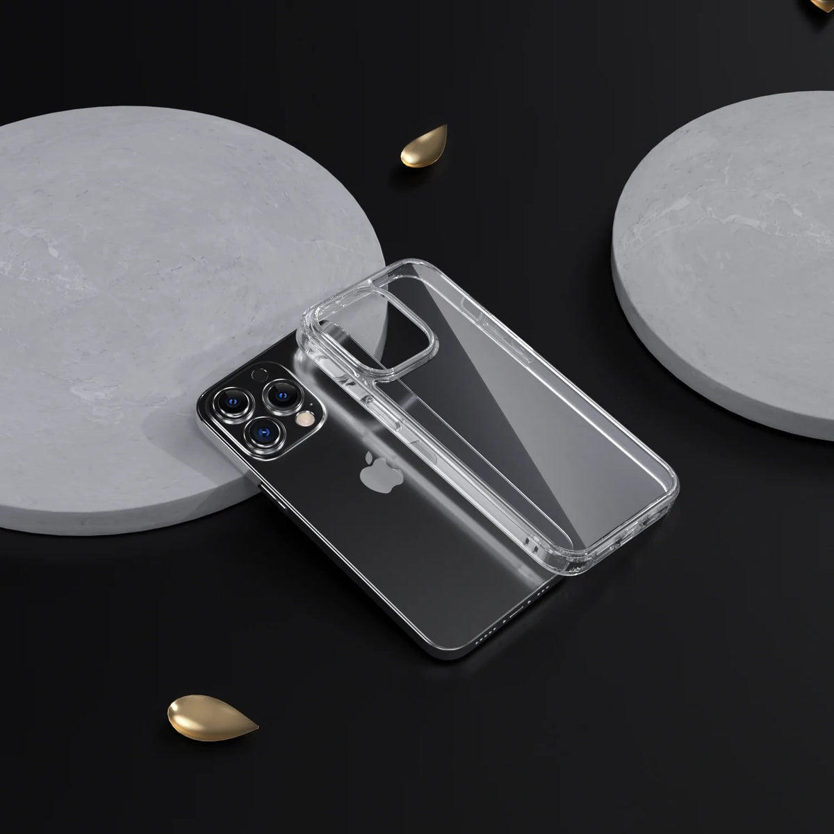 Phonix Crystal Clear Rock Hard Case for iPhone 14 Plus Slim Non Slip Durable