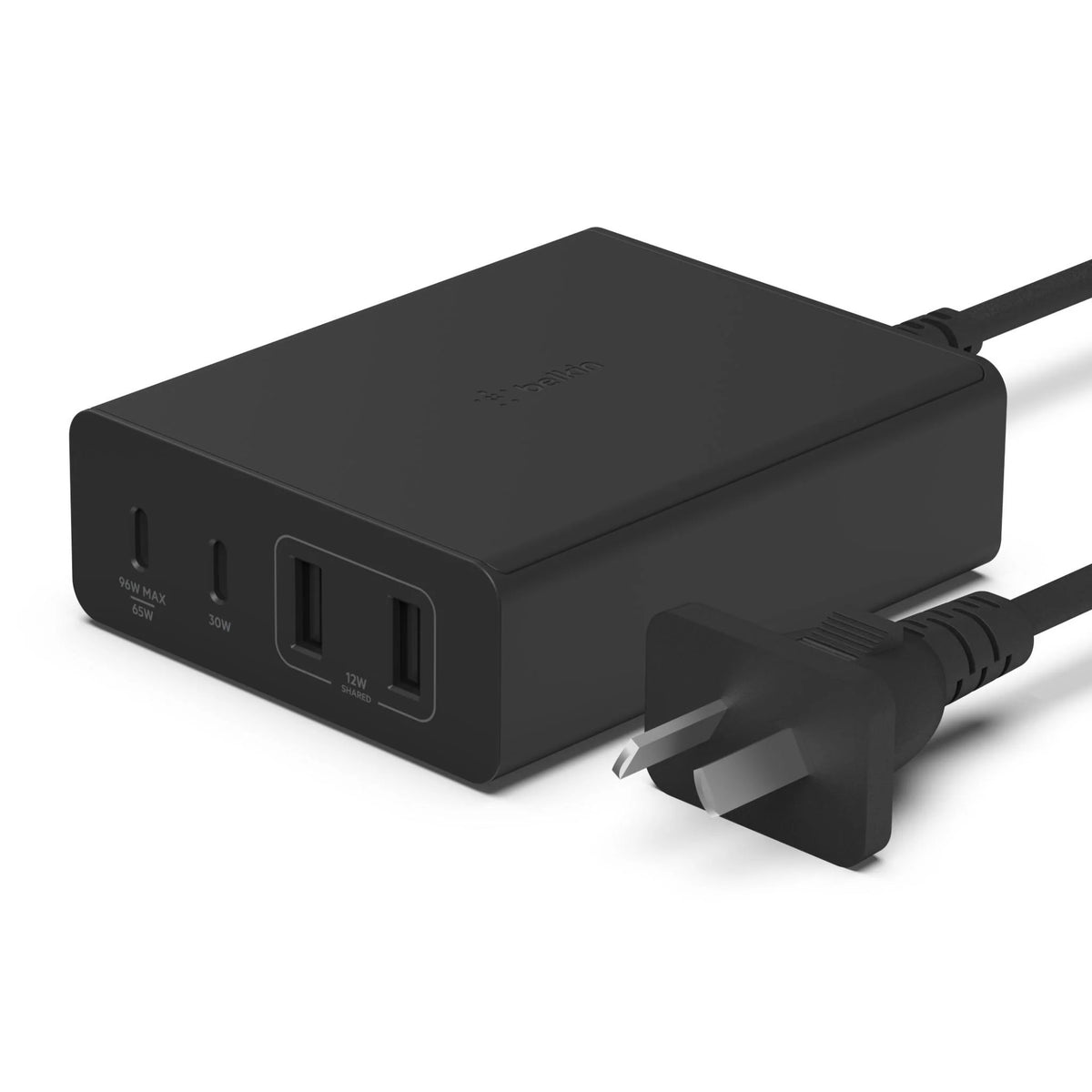Belkin BoostCharge Pro 108W USB-C (PD 3.0) 4-Port GaN Wall Charger - Black