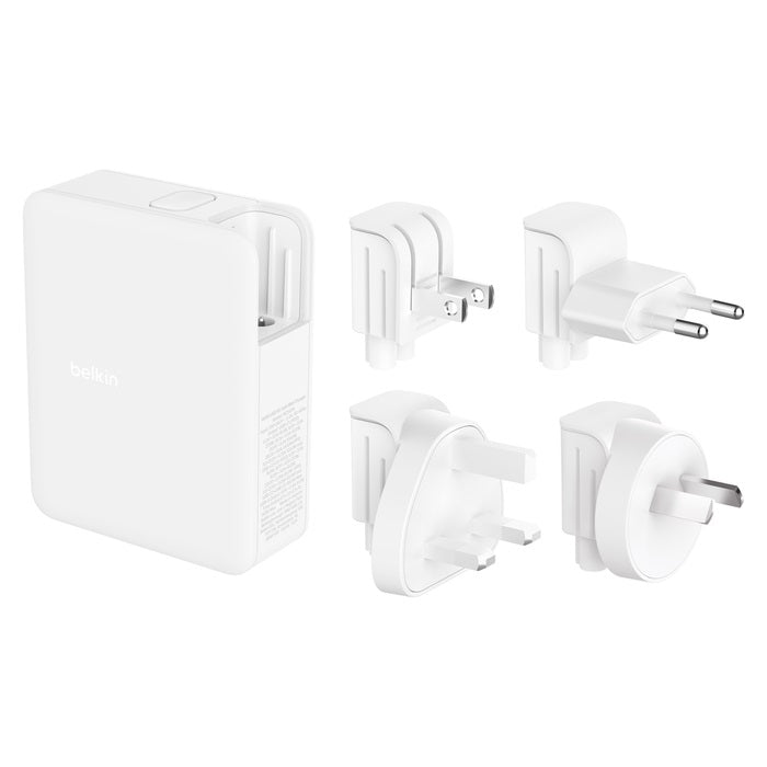Belkin BoostCharge Pro 140W USB-C (PD 3.1) 4-Port GaN Wall Charger - White