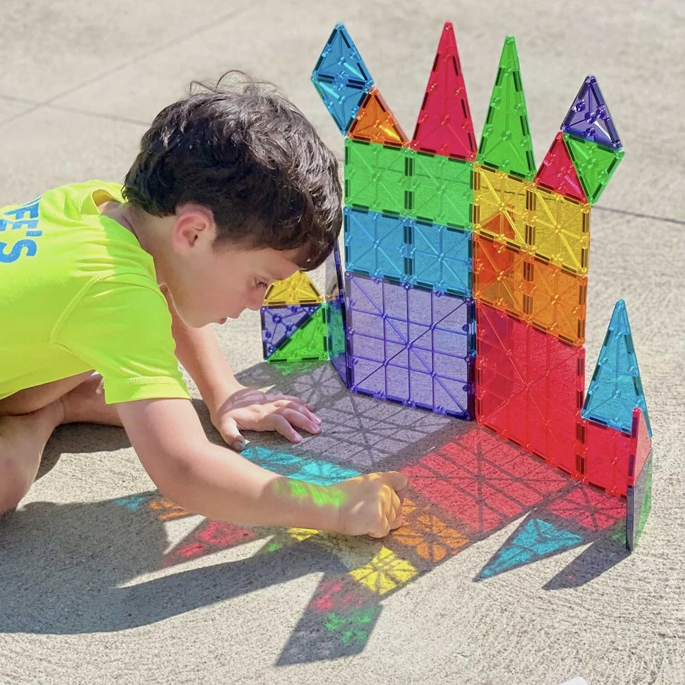 MAGNA-TILES Classic Magnetic Tiles Construction Toy Geometric Shapes Set of 32