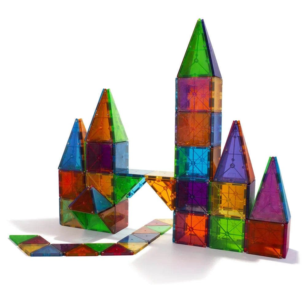 MAGNA-TILES Classic 100 Piece Magnetic Building Tiles STEAM Toy Multicolour