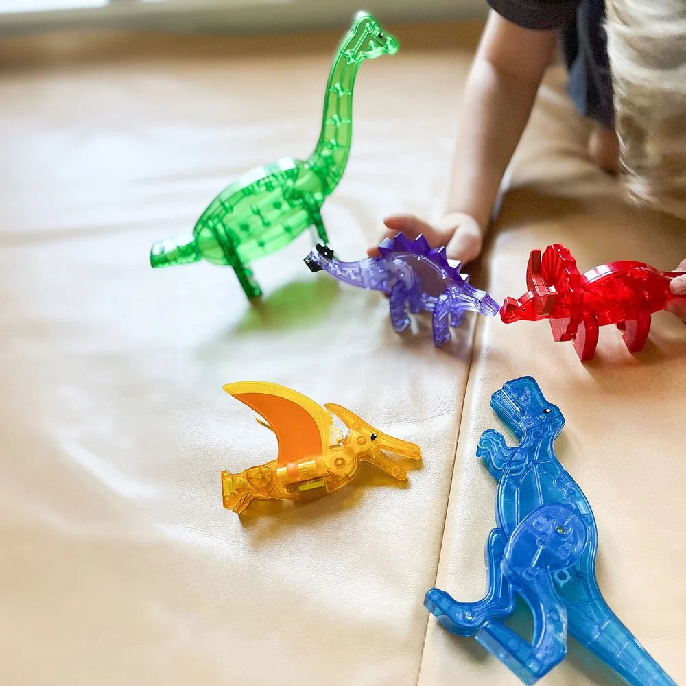 Magna-Tiles Dinos 5 Piece Set Magnetic Dinosaur Figurines STEAM Toy