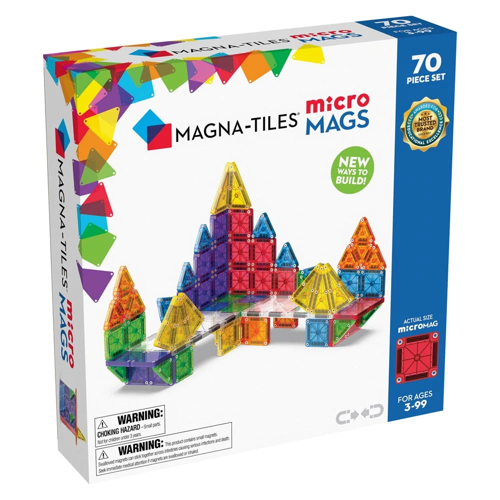 MAGNA-TILES microMAGS 70 Piece Deluxe Magnetic Building Set