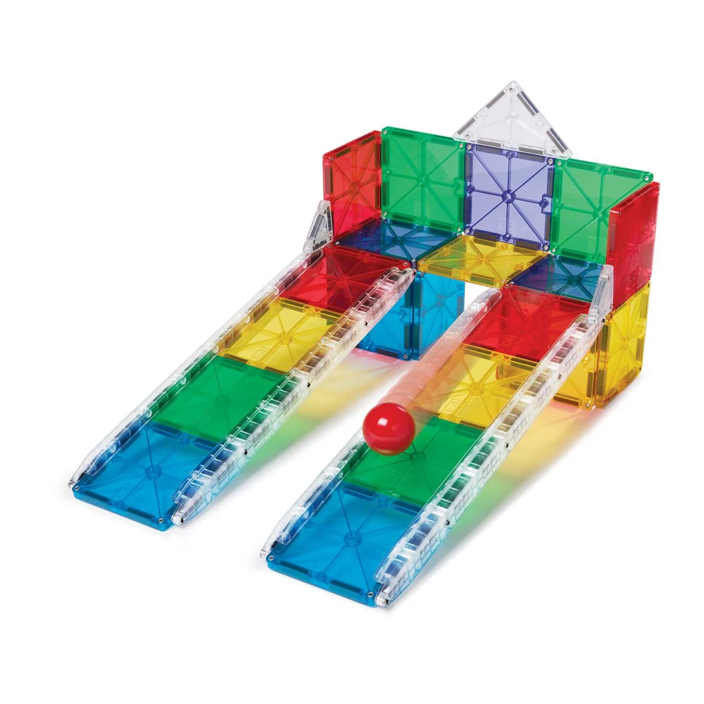 MAGNA-TILES Rail Racers 33 Piece Magnetic Construction Set for Kids