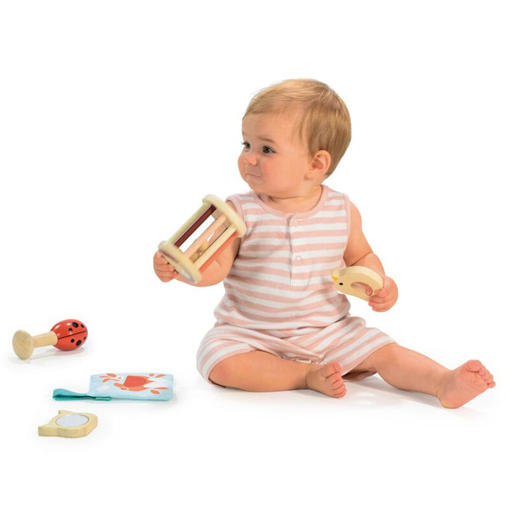 Mentari Garden Playtime 5 Piece Set Baby Rattle Mirror Teether for 6 Months+