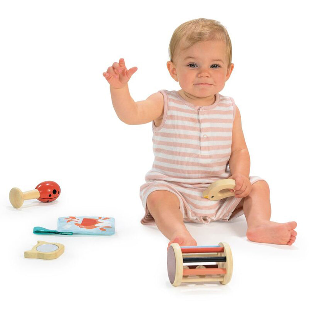 Mentari Garden Playtime 5 Piece Set Baby Rattle Mirror Teether for 6 Months+