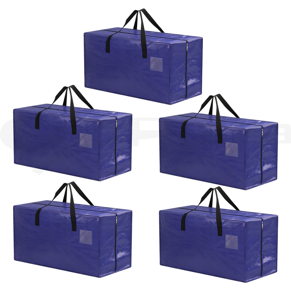 Artiss Moving Bags Waterproof Backpack Straps Large Storage Totes 5 Pack Blue