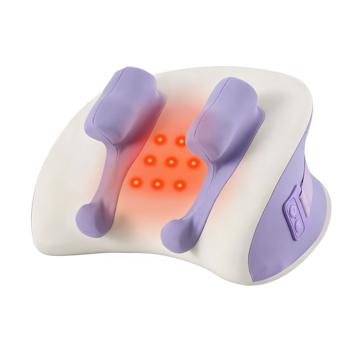 Livemor Neck Shoulder Massage Pillow Heat Cordless 4D Kneading Massager Purple