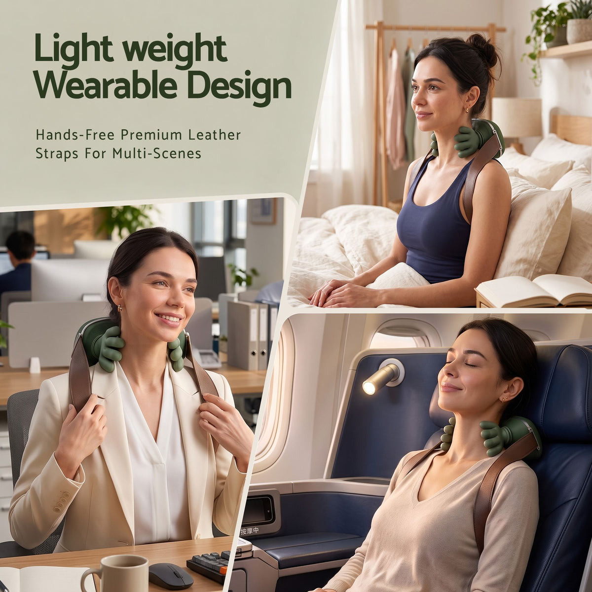 Livemor Electric Neck Massager with Heat Shoulder Back 4D Shiatsu Cordless